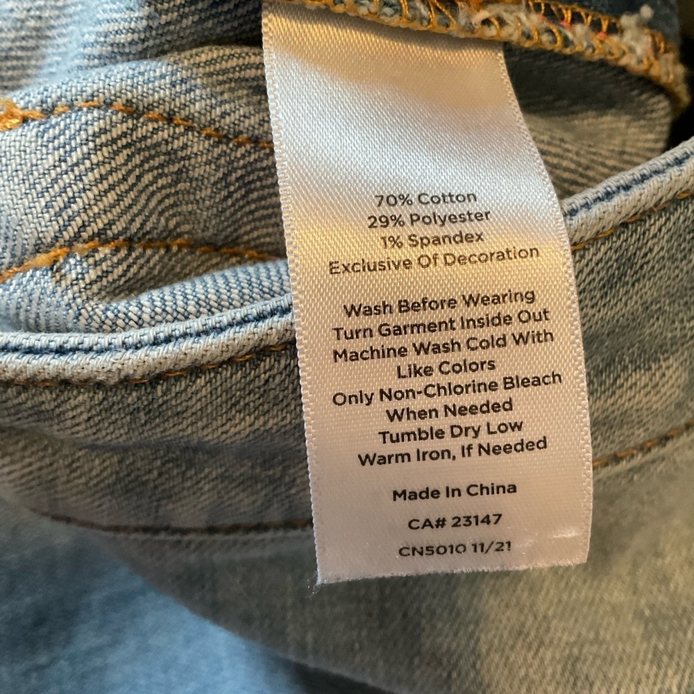 Talbots Modern Ankle Jean Pink White Side Detail Sz 12 - Picture 6 of 6
